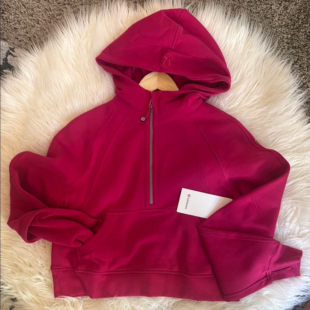 Lululemon scuba oversized half zip hoodie size XS/S in Pink Glaze NWT